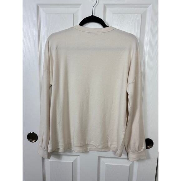 Zenana Cream Soft Lounge 2 Piece Set Size S NWOT Long Sleeve Pullover and Pants - Picture 4 of 13